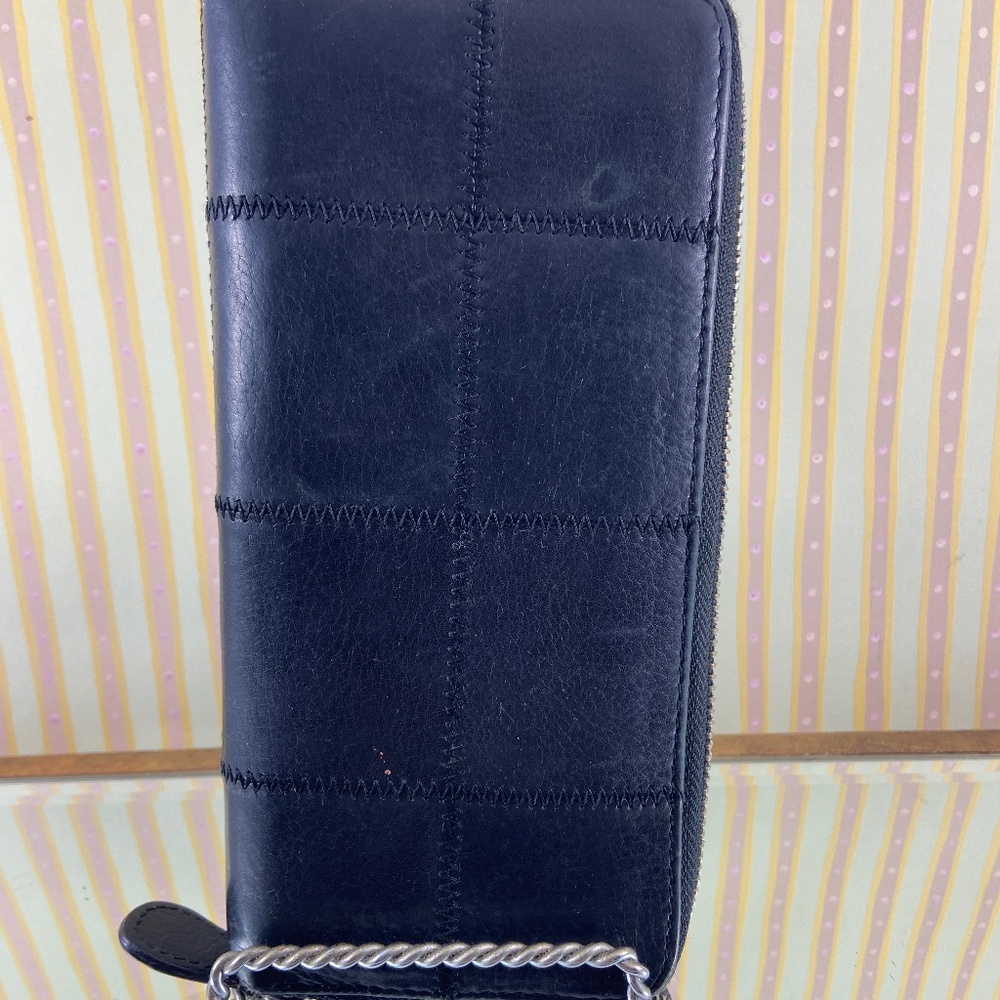Co-Lab Black Leather Patchwork Wallet - Picture 12 of 14